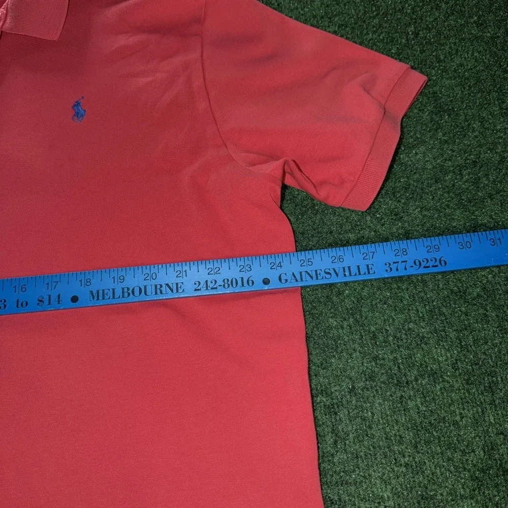 Polo Ralph Lauren Pink Poll Shirt Men's Size XL 100% Cotton Blue Horse